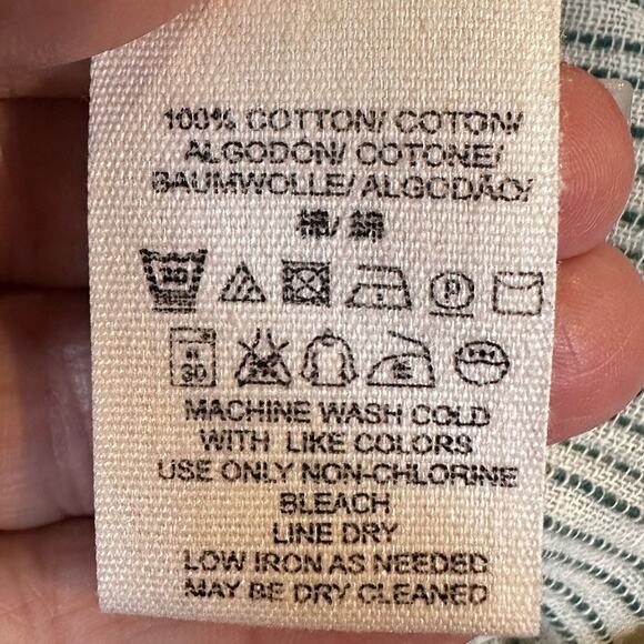 Free People Rumors pants white gray striped yarn died size 0 high waist harem - Picture 15 of 16